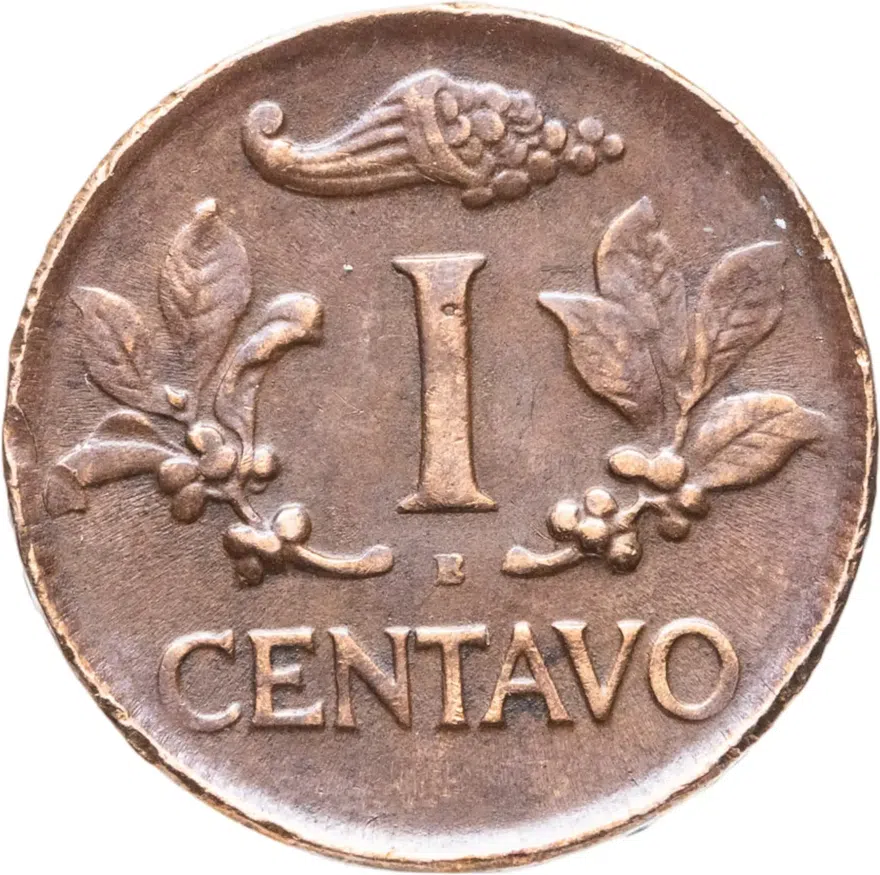 Колумбия 1 сентаво (centavo) 1950, реверс