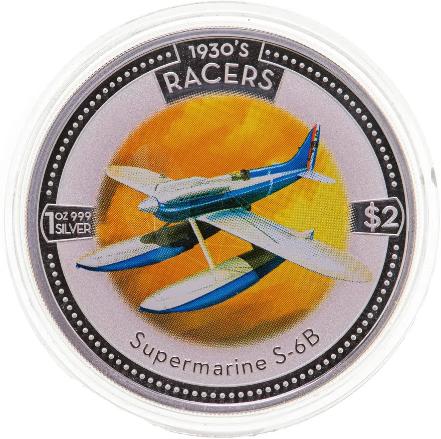 Острова Кука 2 доллара (dollars) 2006 "Воздушные гонки 1930-х - Supermarine S-6B"