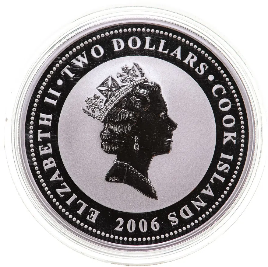 Острова Кука 2 доллара (dollars) 2006 "Воздушные гонки 1930-х - Supermarine S-6B", реверс