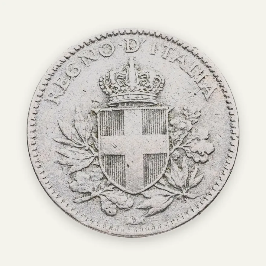Италия 20 чентезимо (centesimi) 1918   Гладкий гурт, реверс
