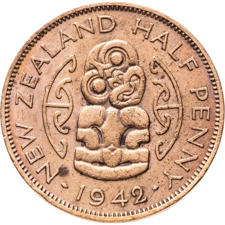 Новая Зеландия 1/2 пенни (penny) 1942