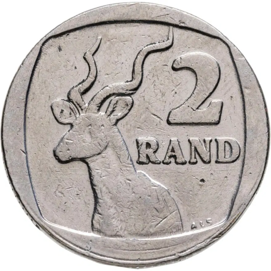 ЮАР 2 ранда (рэнда, rand) 1990