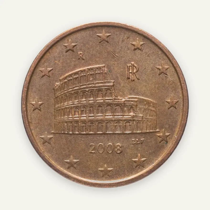Италия 5 центов (cents) 2002-2019, реверс