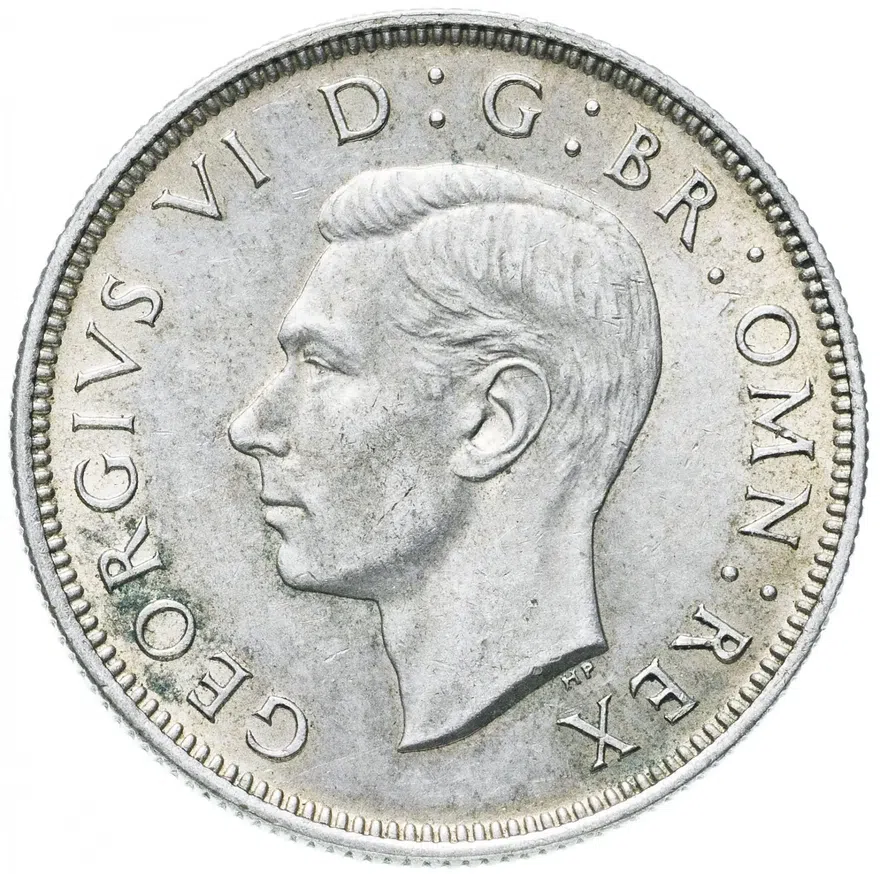 Великобритания 2 шиллинга (флорин, shillings) 1944, аверс