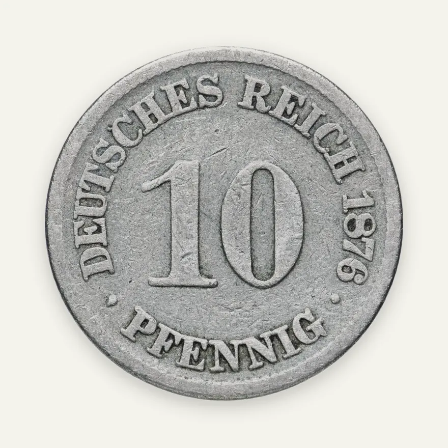 Германия (Германская империя) 10 пфеннигов (pfennig) 1876 A, аверс