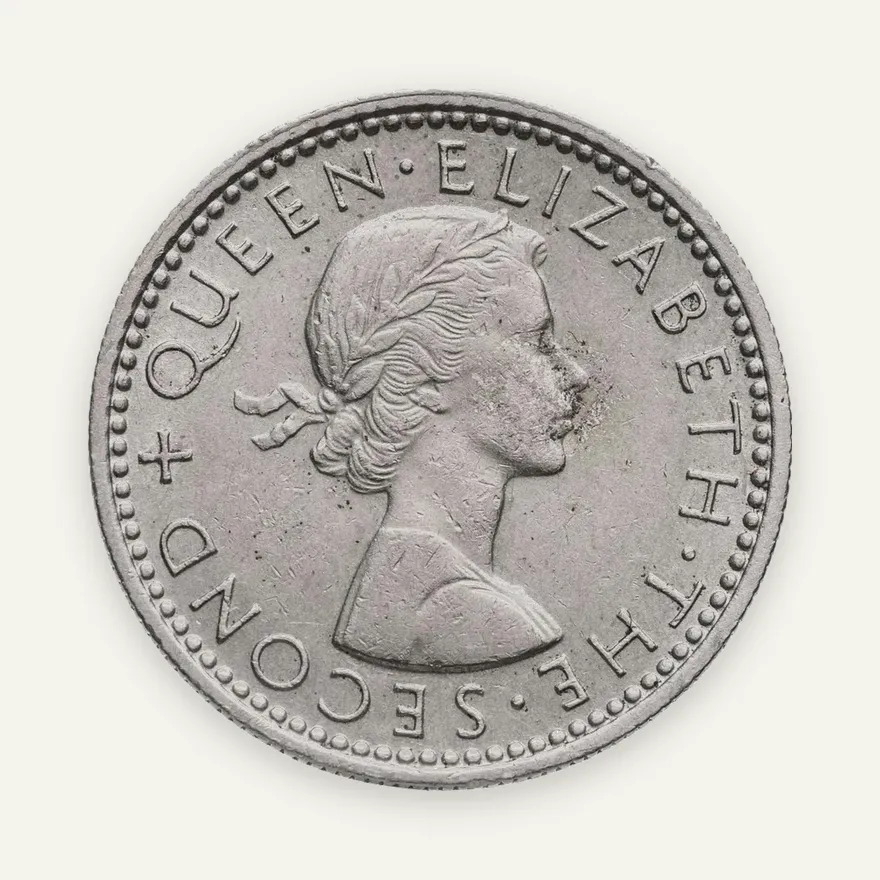 Новая Зеландия 6 пенсов (pence) 1960, реверс