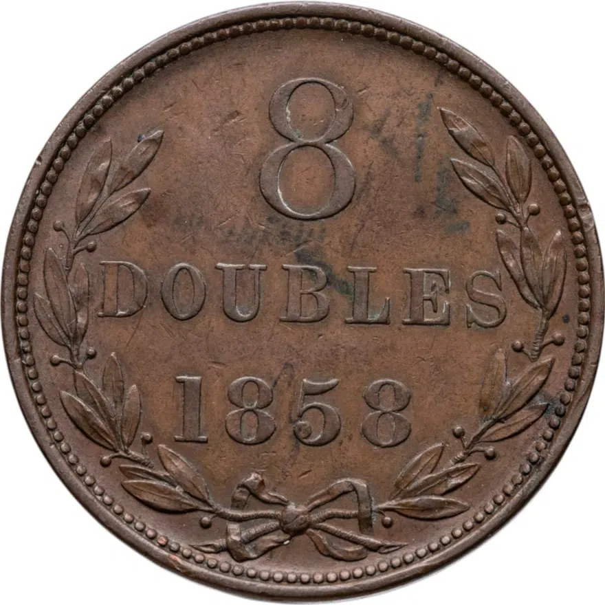 Гернси 8 дублей 1858