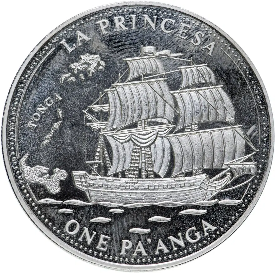 Тонга 1 паанга (pa'anga) 1993  Парусник "La Princesa"