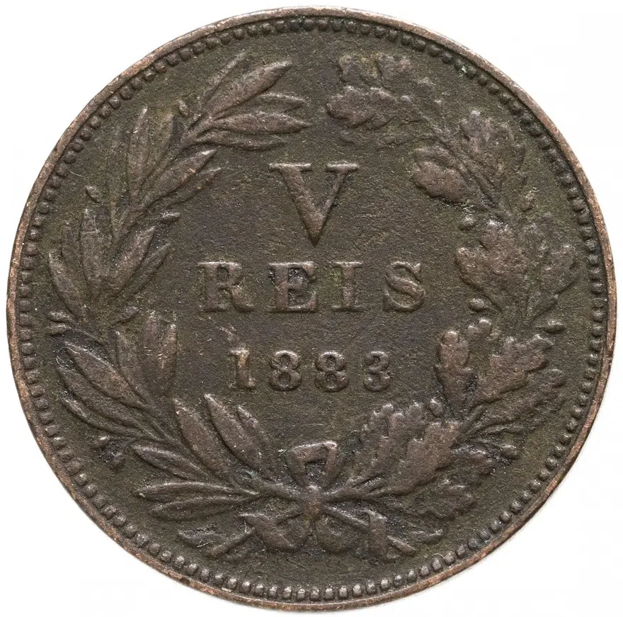 Португалия 5 рейс (reis) 1883