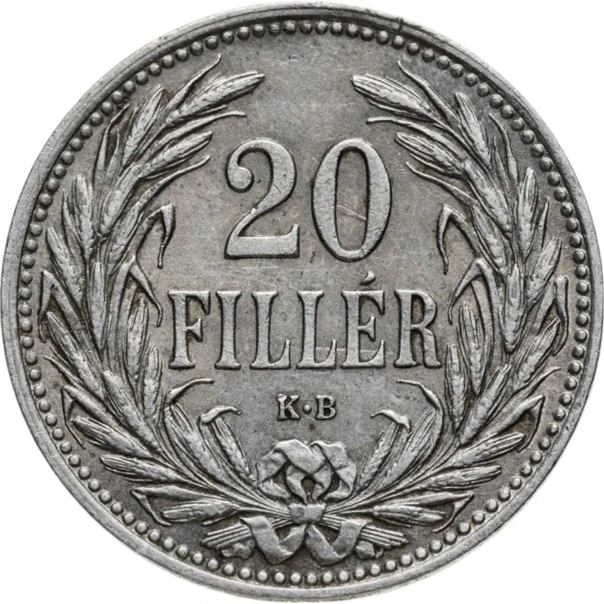 Венгрия 20 филлеров (filler) 1908