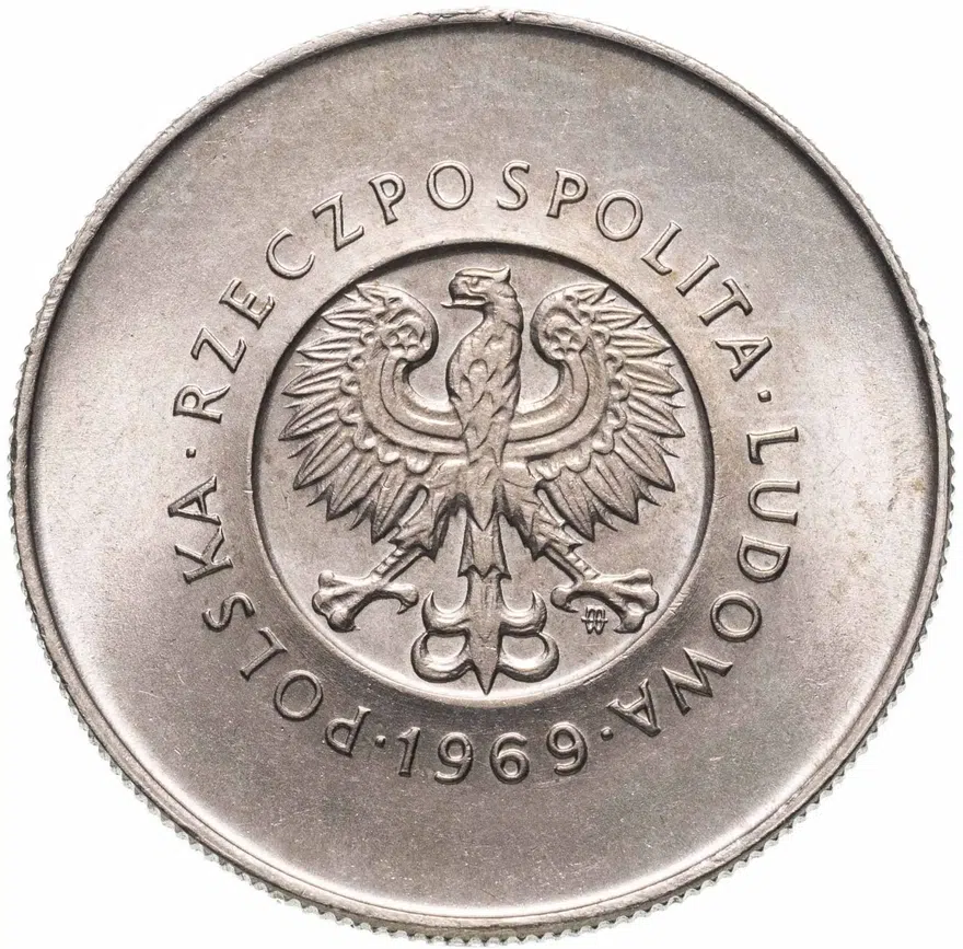 Польша 10 злотых (zlotych) 1969  25 лет с момента образования Польской Народной Республики, реверс