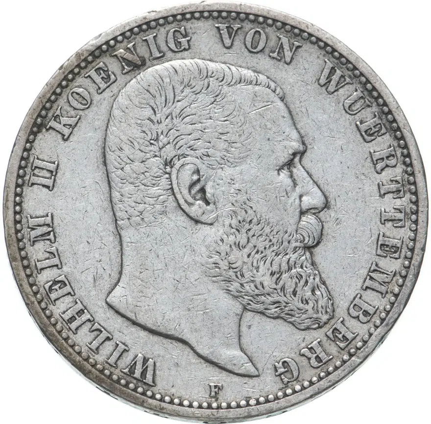 Германия (Империя) 5 марок (mark) 1904, аверс