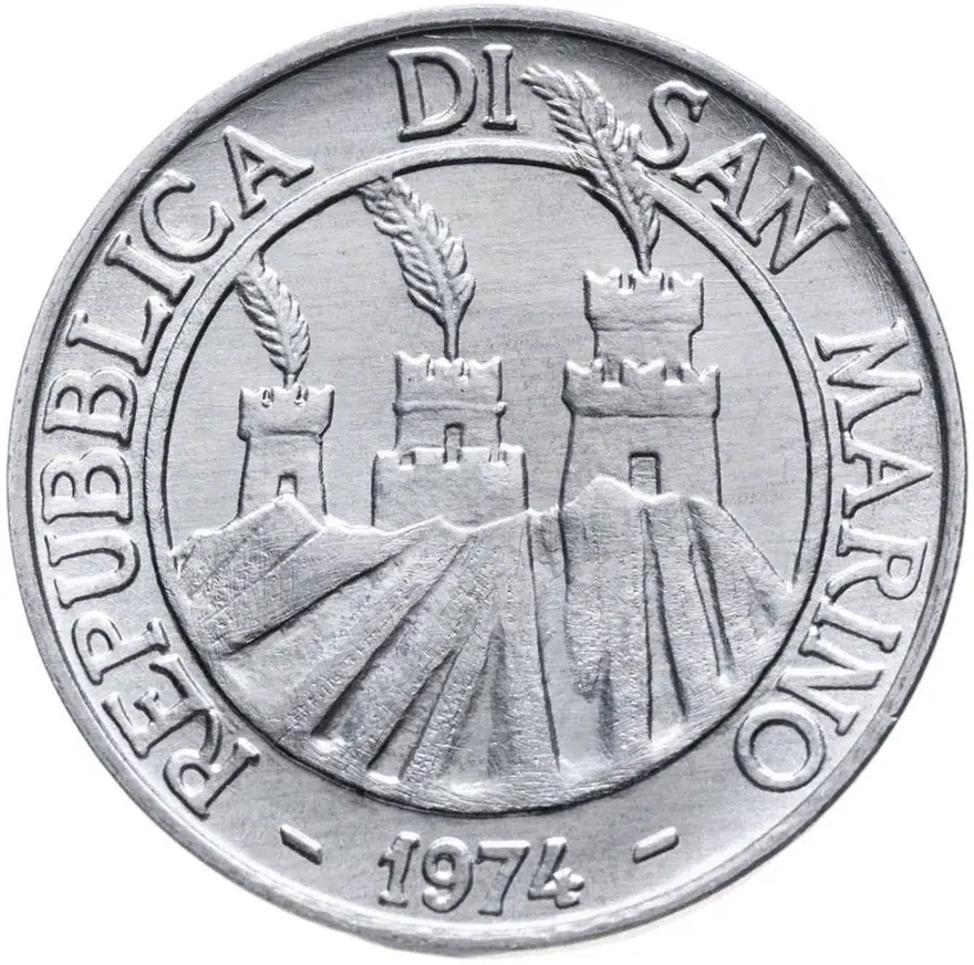 Сан-Марино 10 лир (lire) 1974  FAO (ФАО), реверс