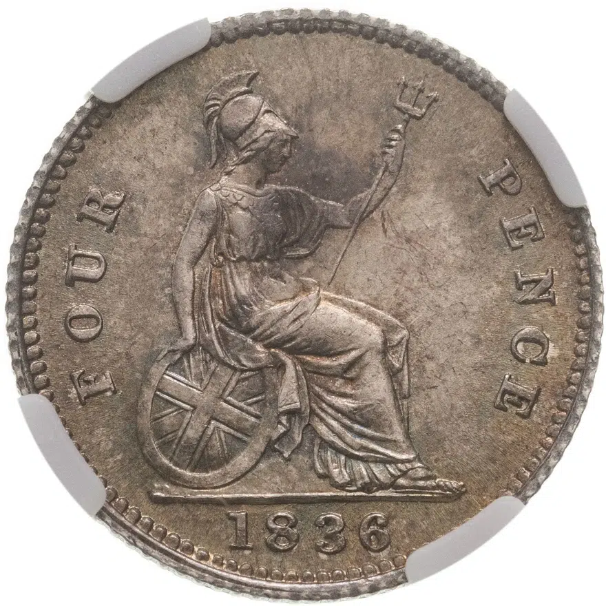 Великобритания 4 пенса (pence) 1836, реверс