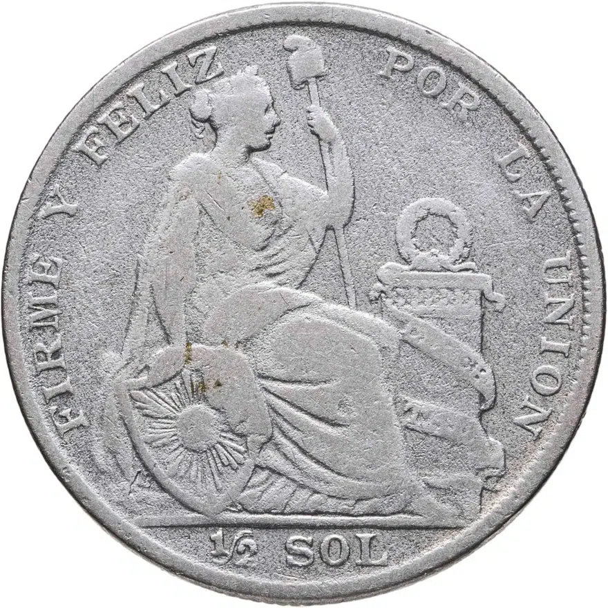 Перу 1/2 соля 1927, реверс