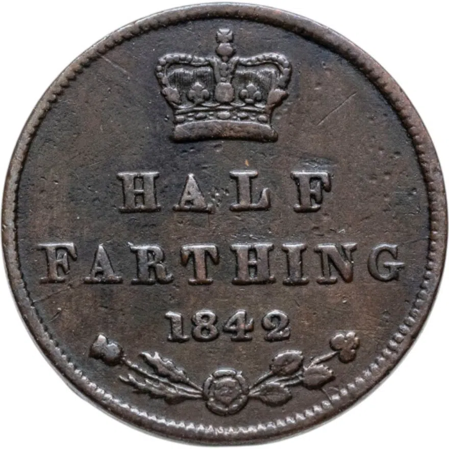 Великобритания 1/2 фартинга (farthing) 1842