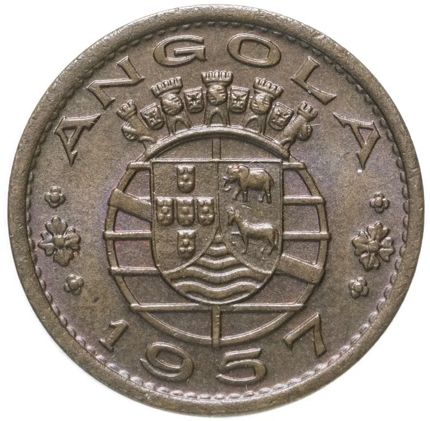 Ангола 50 сентаво (centavos) 1957, реверс