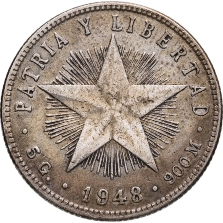 Куба 20 сентаво (centavos) 1948