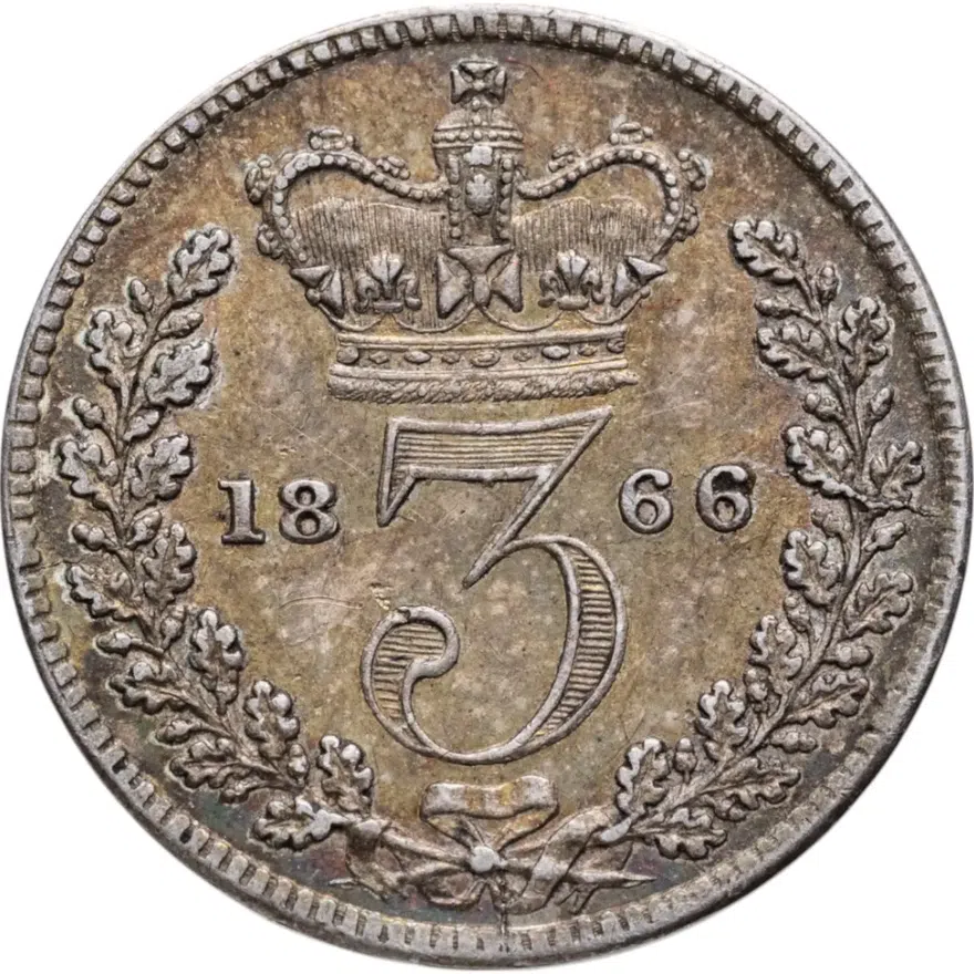 Великобритания 3 пенса (pence) 1866