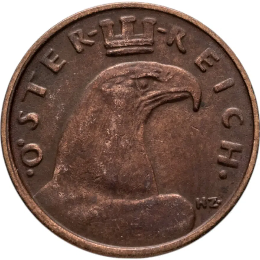 Австрия 1 грош (groschen) 1925, реверс