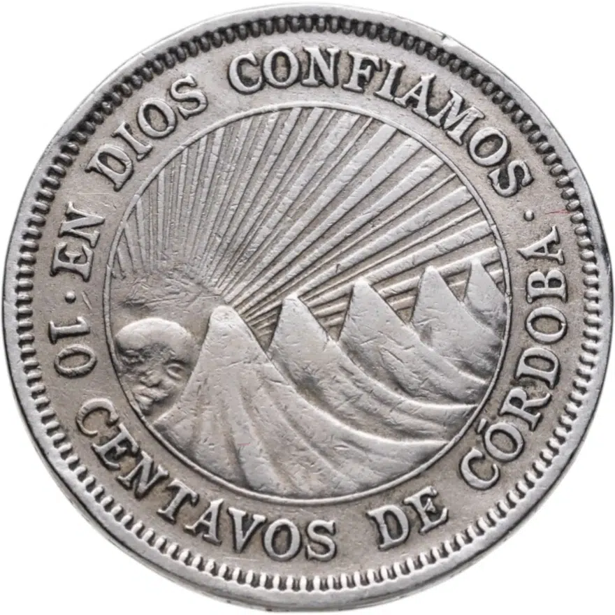 Никарагуа 10 сентаво (centavos) 1950, реверс
