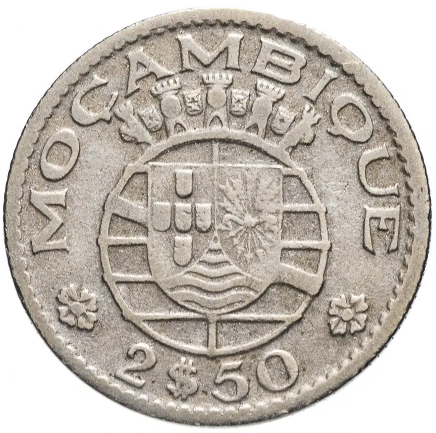 Мозамбик 2,5 эскудо (escudos) 1953, реверс