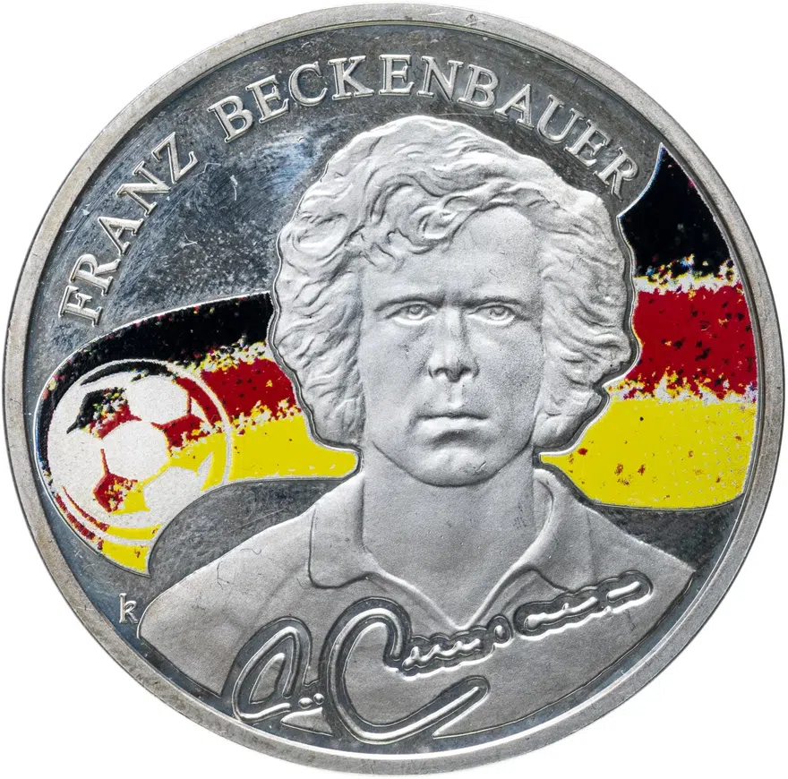 Армения 100 драм 2009 "Короли футбола -  Франц Беккенбауэр", аверс
