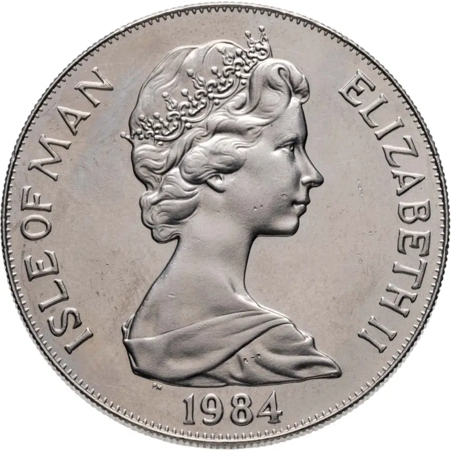 Остров Мэн 1 крона (crown) 1984 XXIII летние Олимпийские Игры, Лос-Анджелес 1984 - конный спорт, реверс