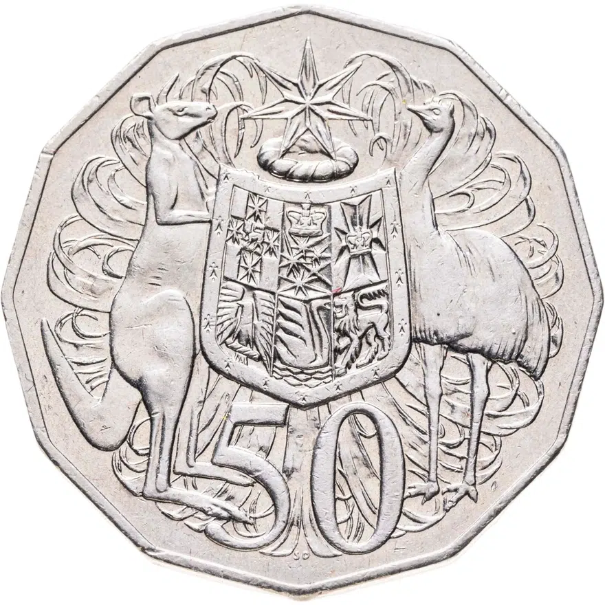 Австралия 50 центов (cents) 1996, аверс