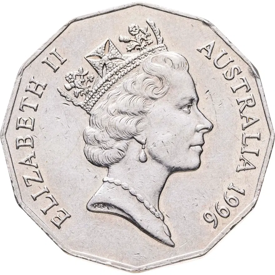 Австралия 50 центов (cents) 1996, реверс
