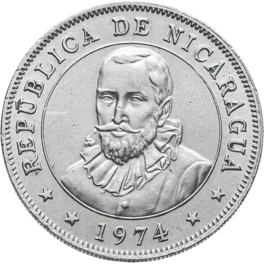Никарагуа 50 сентаво (centavos) 1974, реверс