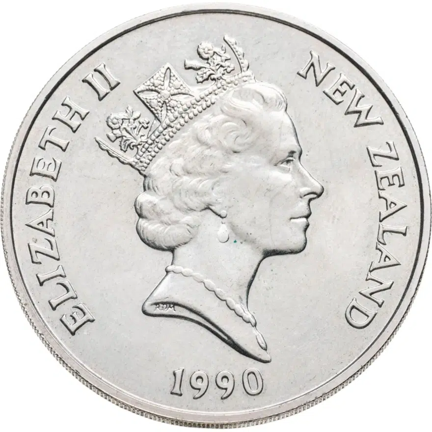 Новая Зеландия 1 доллар (dollar) 1990 "150 лет подписанию Договора Вайтанги", реверс