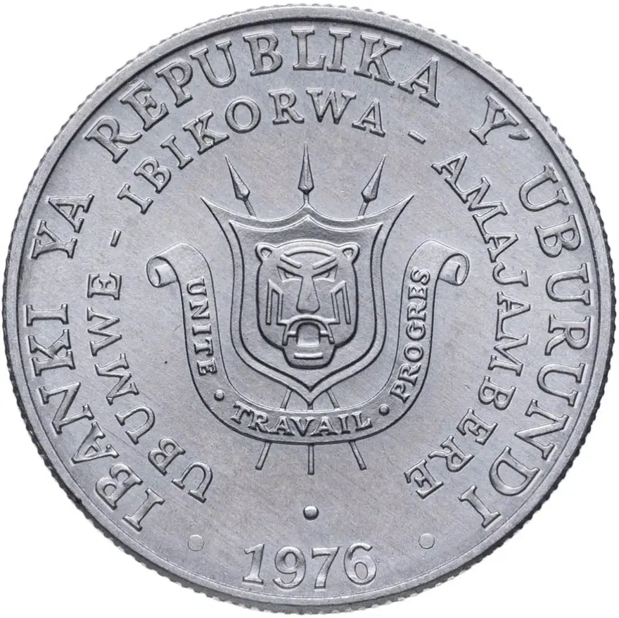 Бурунди 5 франков (francs) 1976, реверс