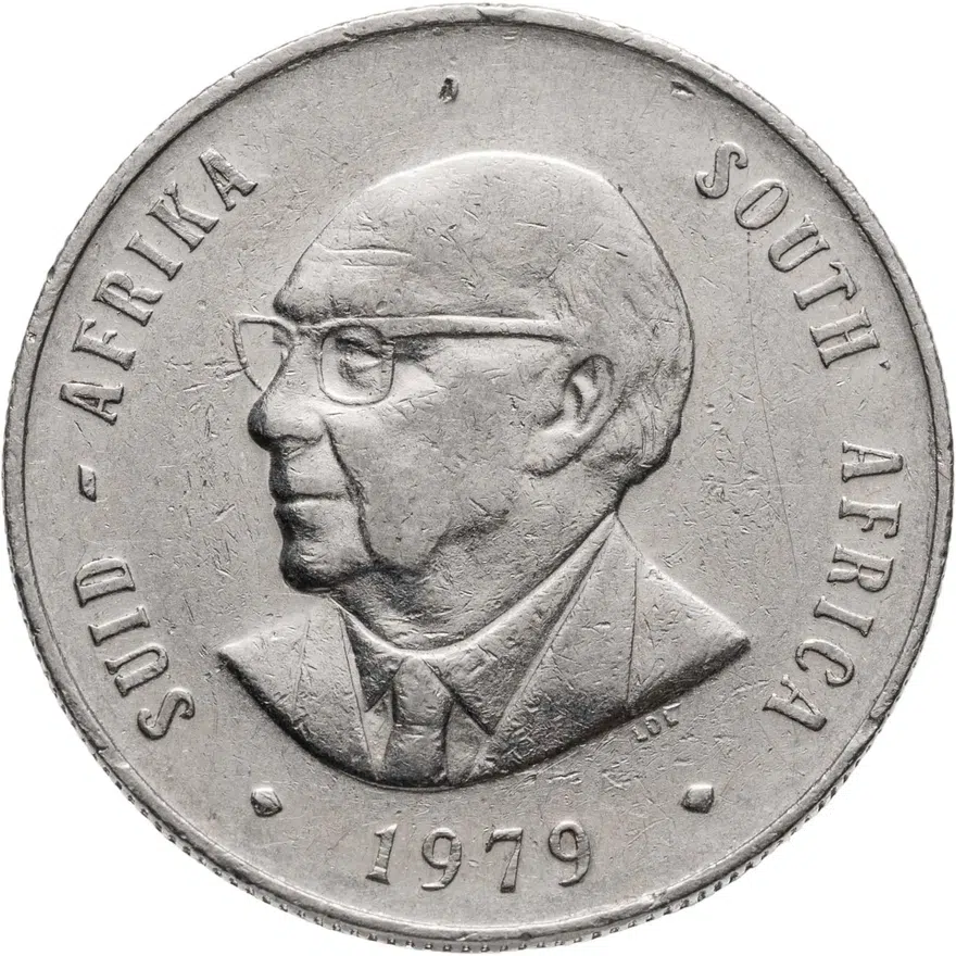ЮАР 1 ранд (рэнд, rand) 1979  Окончание президентства Николааса Дидерихса
