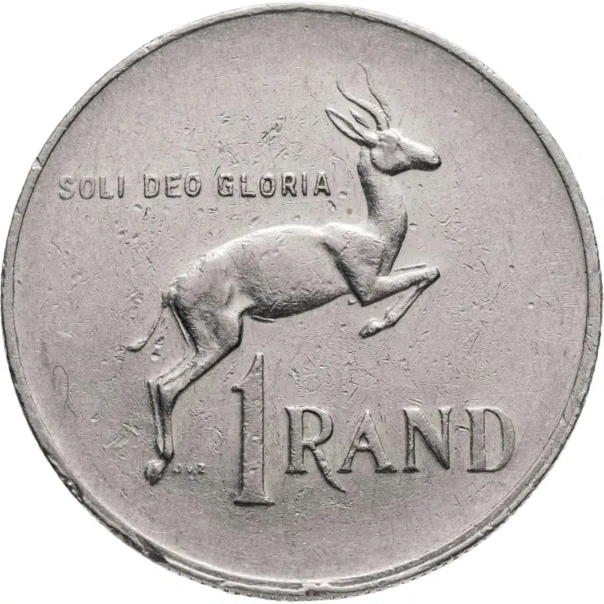 ЮАР 1 ранд (рэнд, rand) 1979  Окончание президентства Николааса Дидерихса, реверс