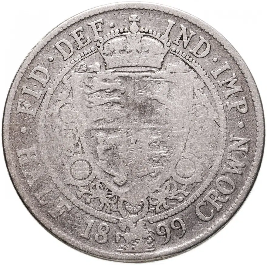 Великобритания 1/2 кроны (crown) 1899, реверс