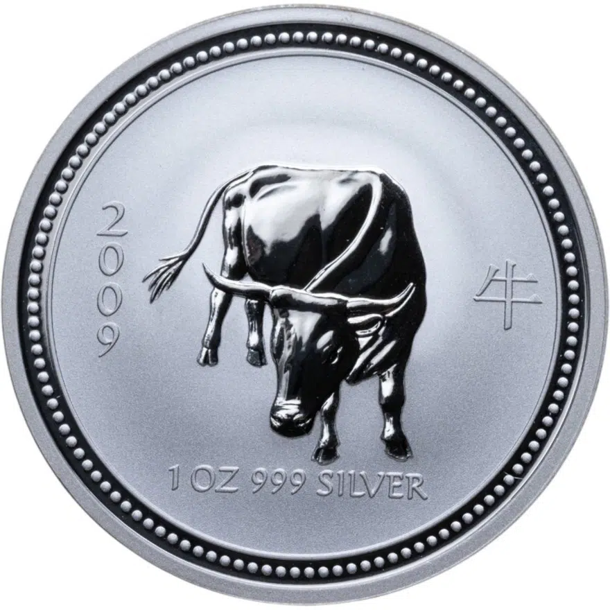 Австралия 1 доллар (dollar) 2007  Восточный календарь - Год Быка /2009 на реверсе/, аверс