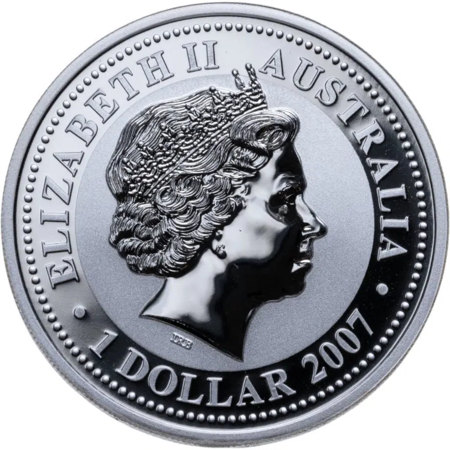 Австралия 1 доллар (dollar) 2007  Восточный календарь - Год Быка /2009 на реверсе/, реверс