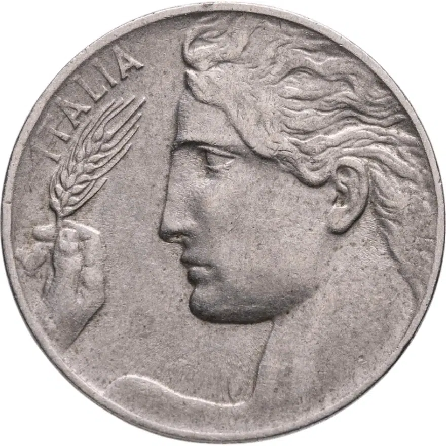 Италия 20 чентезимо (centesimi) 1919, реверс