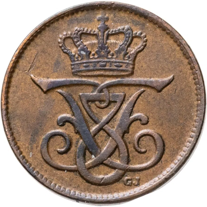 Дания 1 эре (ore) 1910, реверс