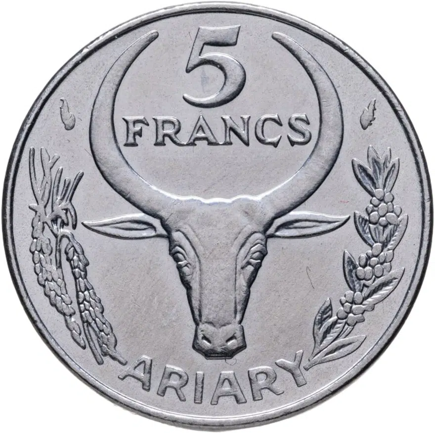 Мадагаскар 5 франков (francs) 1977