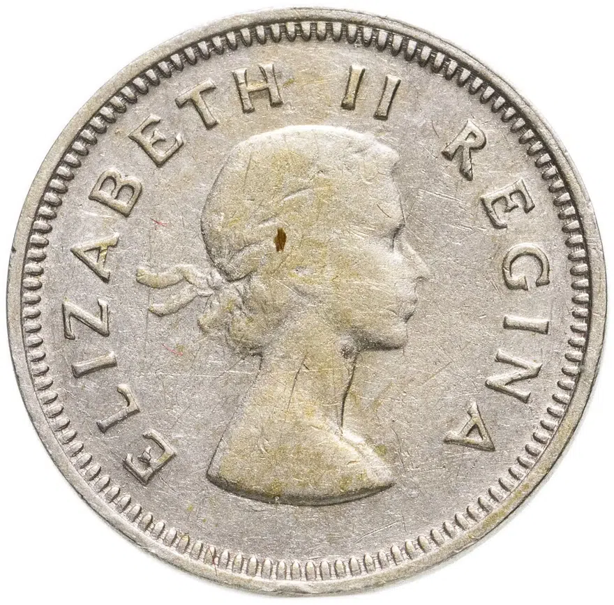 ЮАР 3 пенса (pence) 1955, реверс