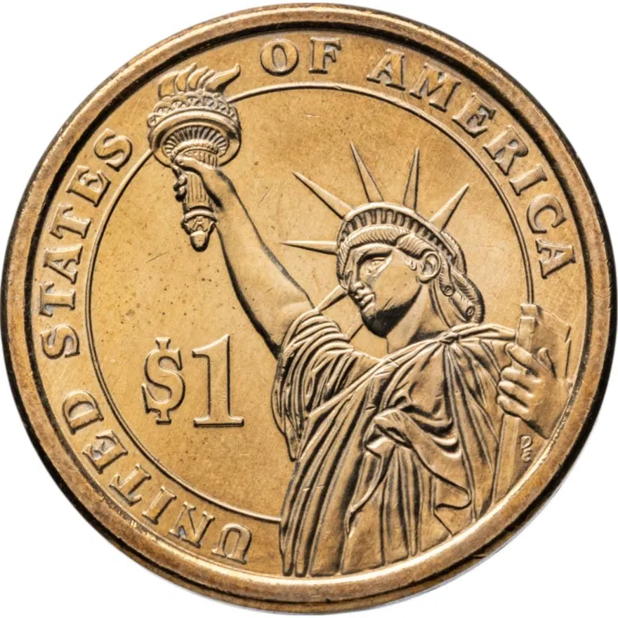 США 1 доллар 2009 D "10-й президент США - Джон Тайлер", реверс