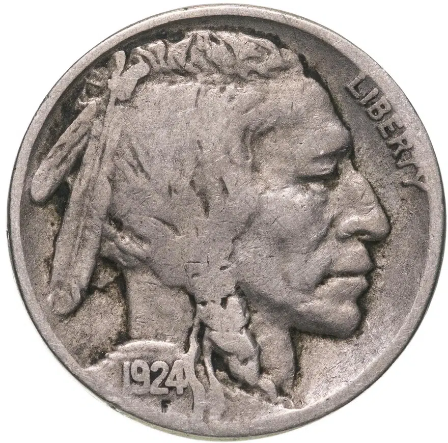 США 5 центов 1924 "Buffalo Nickel", реверс
