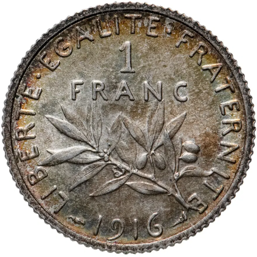 Франция 1 франк 1916