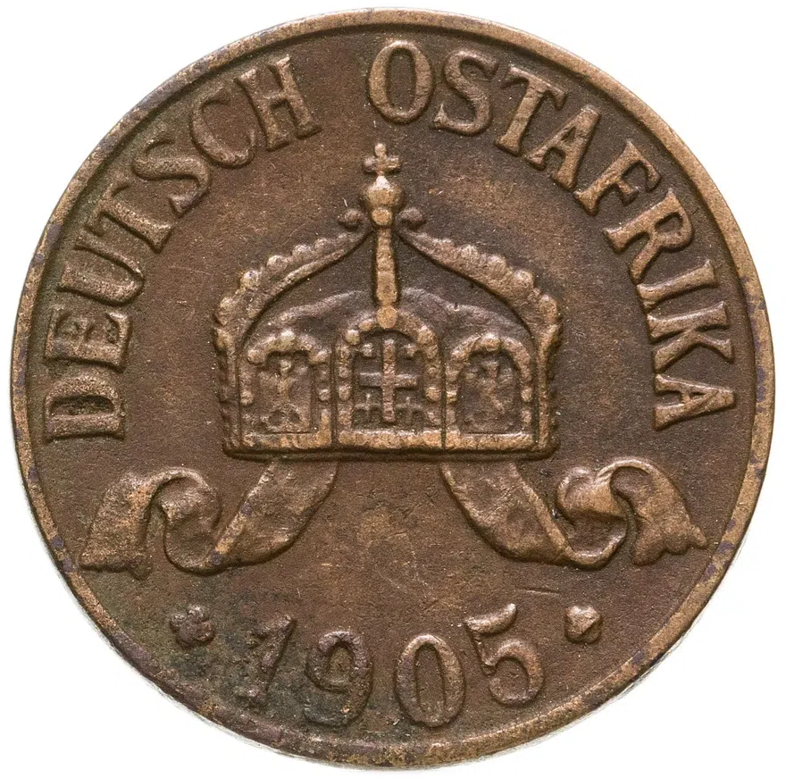 Германская Восточная Африка 1 геллер 1905 "A", реверс