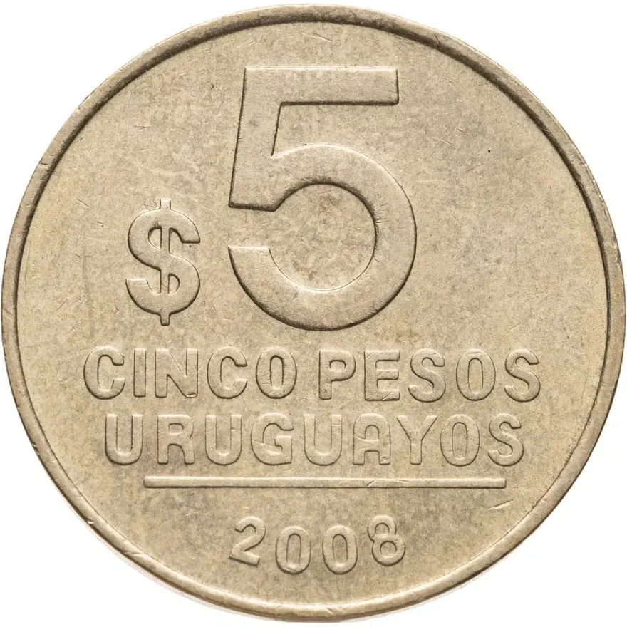Уругвай 5 песо (pesos) 2008, реверс