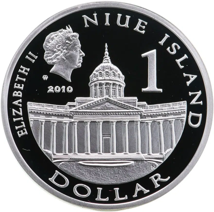 Ниуэ 1 доллар (dollar) 2010  Великие полководцы - Михаил Кутузов, реверс
