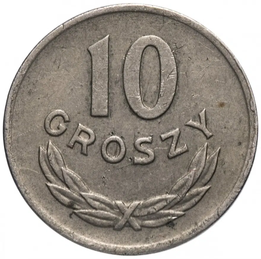 Польша 10 грошей 1949, аверс