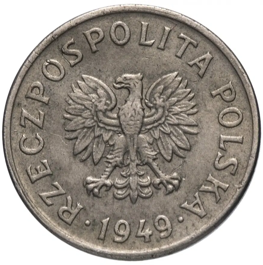 Польша 10 грошей 1949, реверс